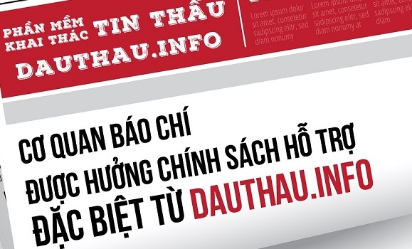 Cơ quan báo chí, nhà báo được hưởng chính sách ưu tiên trên phần mềm DauThau INFO